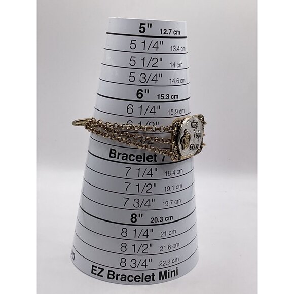 Hide Your Crazy Jane Marie Gold Chain Bracelet Toggle Clasp - Picture 4 of 4